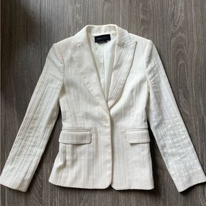 BCBGMAXAZRIA white texture blazer